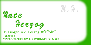 mate herzog business card